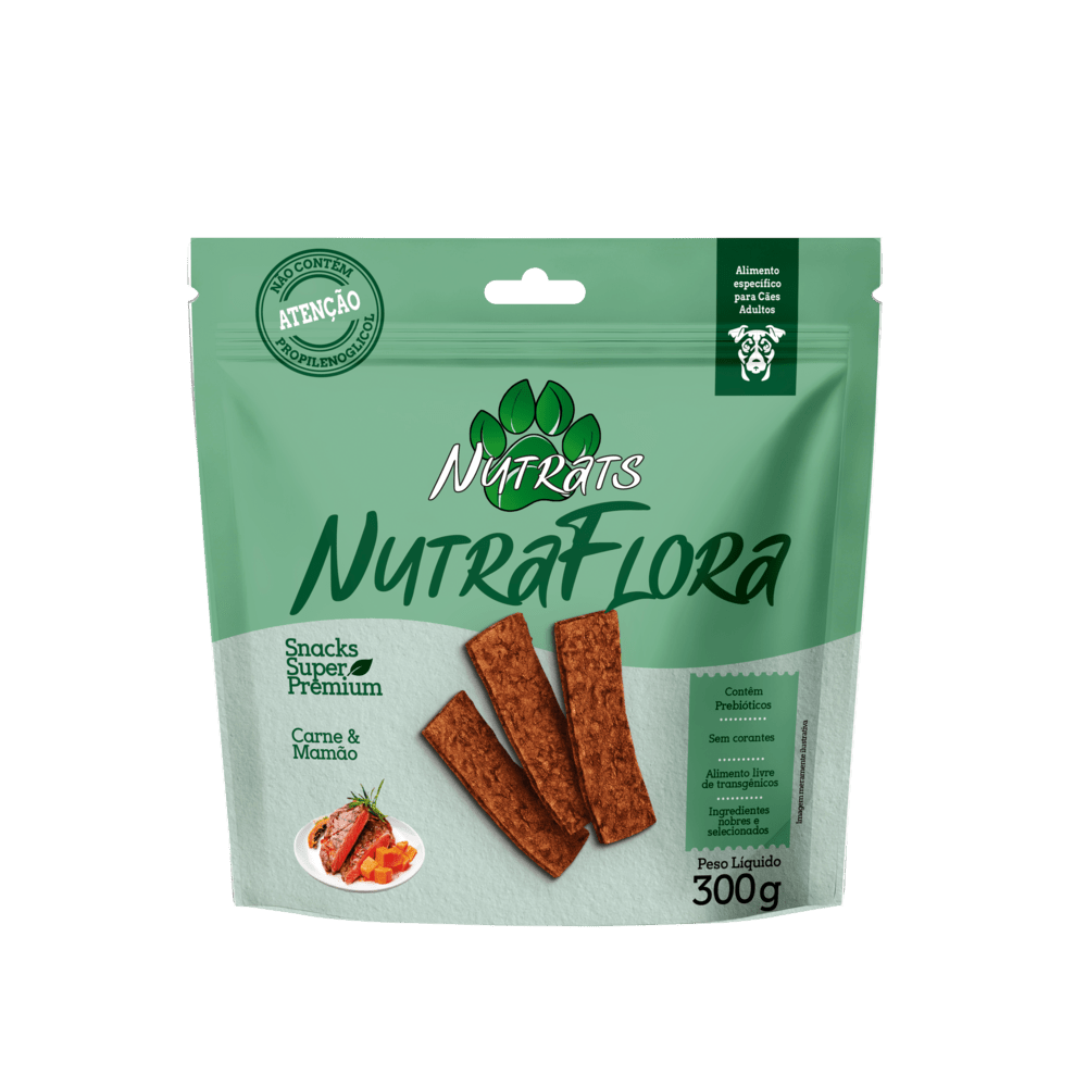 Petisco com ingredientes naturais e prebióticos para cães